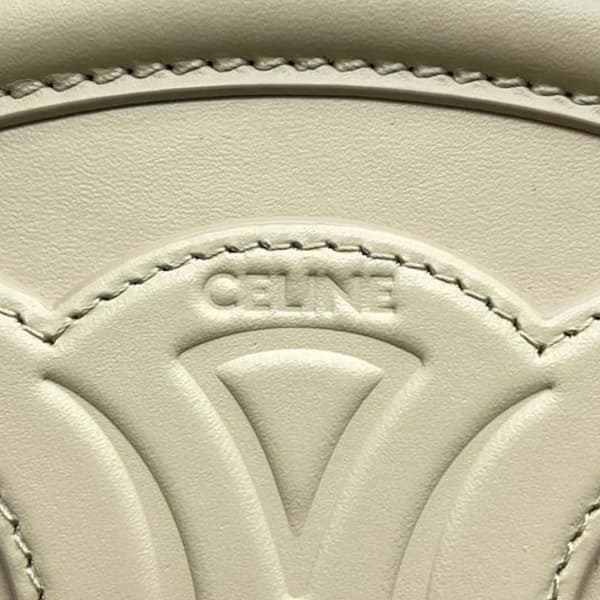 Pre-owned Celine Small Calfskin Cuir Triomphe Oval Crossbody Brown