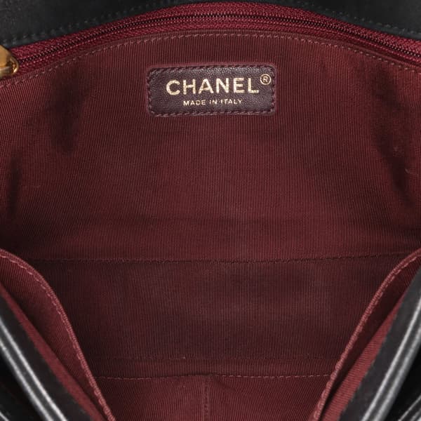 Pre-owned Chanel Quilted Lambskin Whipstitch Single Flap Black
