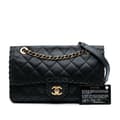 Miniatyrbild 10 av 10: Pre-owned Chanel Quilted Lambskin Whipstitch Single Flap Black
