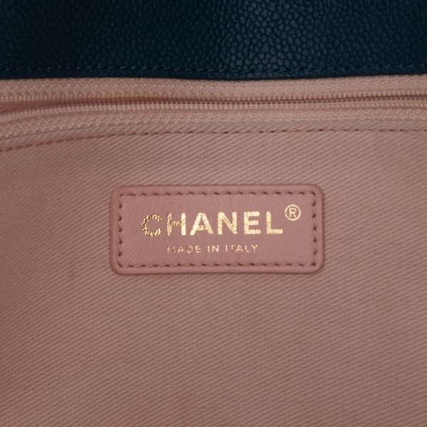 Pre-owned Chanel Paris Cuba Quilted Caviar Thread Around Flap Blue