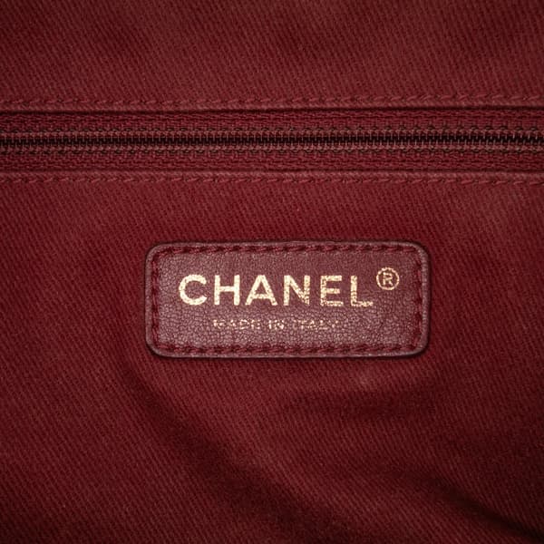Pre-owned Chanel Large Quilted Glazed Caviar Shiva Flap Brown