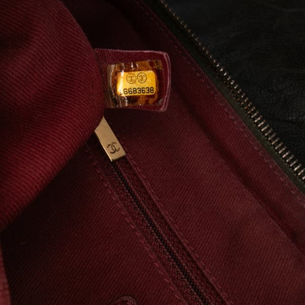 Pre-owned Chanel Large Quilted Glazed Caviar Shiva Flap Brown