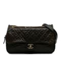 Pikkukuva 1 / 10: Pre-owned Chanel Large Quilted Glazed Caviar Shiva Flap Brown