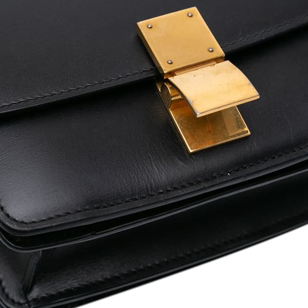 Pre-owned Celine Small Calfskin Classic Box Black