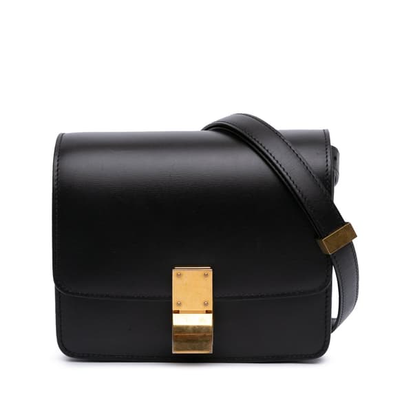 Pre-owned Celine Small Calfskin Classic Box Black