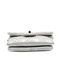 Miniatyrbilde 3 av 10: Pre-owned Chanel CC Iridescent and Studded Calfskin Flap Clutch on Chain Silver