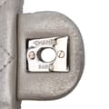Miniatyrbilde 9 av 10: Pre-owned Chanel CC Iridescent and Studded Calfskin Flap Clutch on Chain Silver