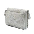 Miniatyrbilde 2 av 10: Pre-owned Chanel CC Iridescent and Studded Calfskin Flap Clutch on Chain Silver