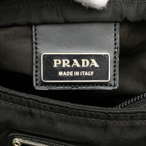 Pre-owned Prada Tessuto Zip Top Crossbody Black