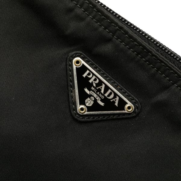 Pre-owned Prada Tessuto Zip Top Crossbody Black