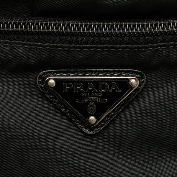 Pre-owned Prada Tessuto Zip Top Crossbody Black