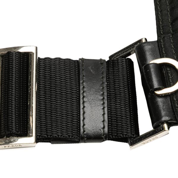 Pre-owned Prada Tessuto Zip Top Crossbody Black