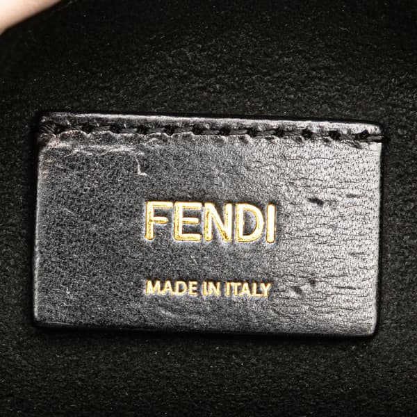Pre-owned Fendi Small Leather Logo Drawstring Crossbody Pink