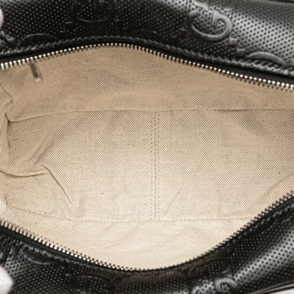 Pre-owned Gucci GG Embossed Leather Crossbody Black