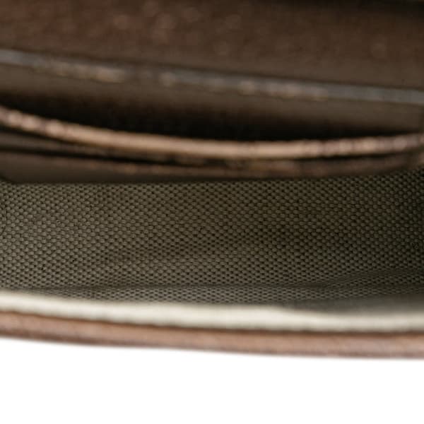 Pre-owned Gucci Mini GG Supreme Web Ophidia Crossbody Brown