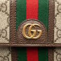 Miniatyrbillede 7 af 10: Pre-owned Gucci Mini GG Supreme Web Ophidia Crossbody Brown