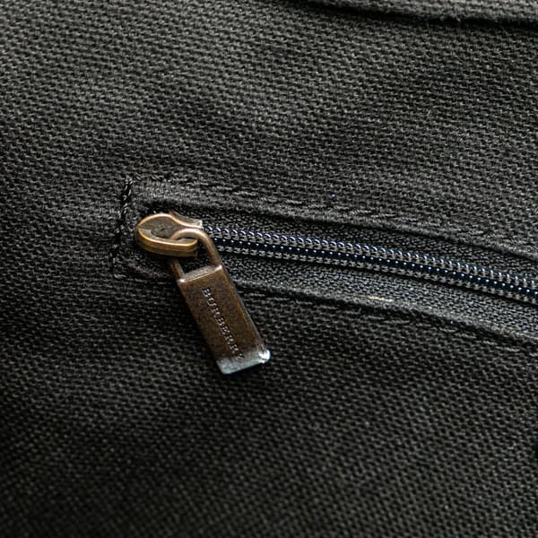 Pre-owned Burberry Nova Check Trimmed Canvas Crossbody Black