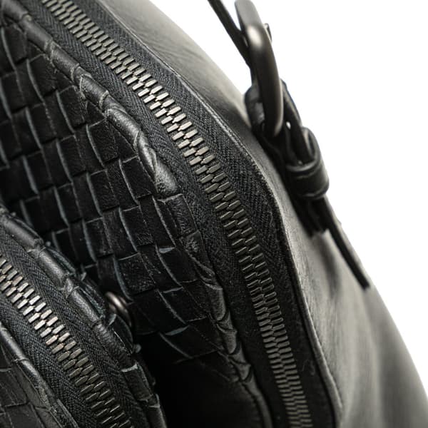 Pre-owned Bottega Veneta Nappa Intrecciato Business Bag Black