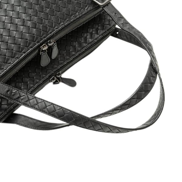 Pre-owned Bottega Veneta Nappa Intrecciato Business Bag Black