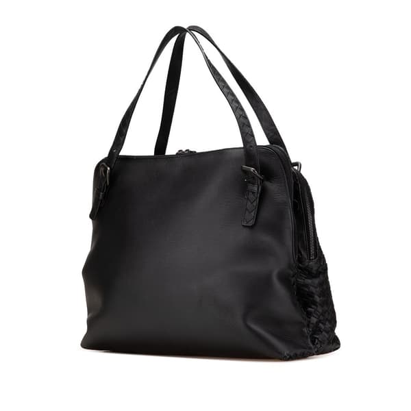 Pre-owned Bottega Veneta Nappa Intrecciato Business Bag Black