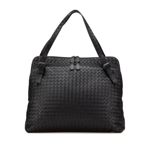 Pre-owned Bottega Veneta Nappa Intrecciato Business Bag Black