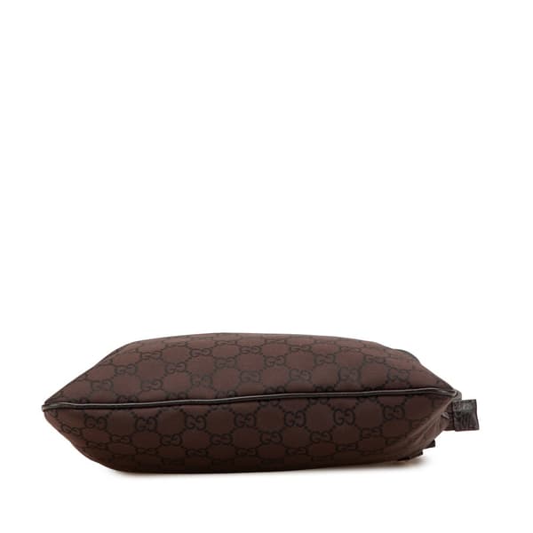 Pre-owned Gucci GG Nylon Jolicoeur Crossbody Brown