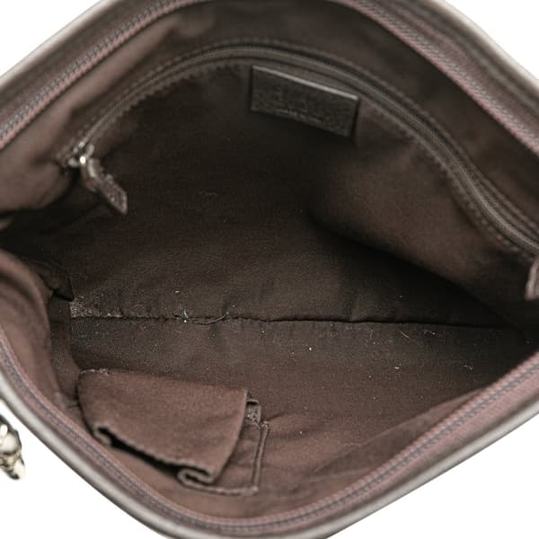 Pre-owned Gucci GG Nylon Jolicoeur Crossbody Brown