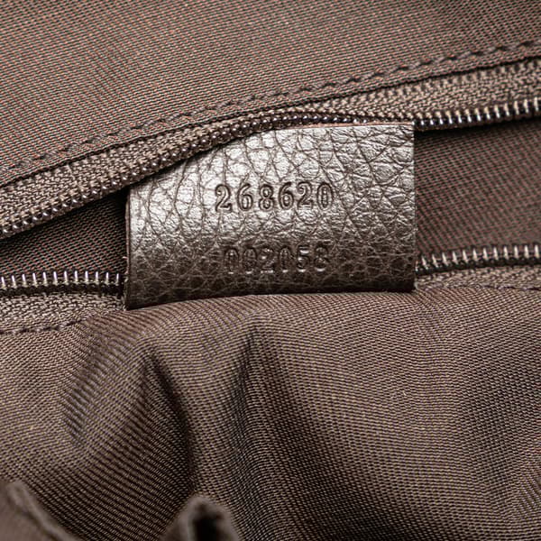 Pre-owned Gucci GG Nylon Jolicoeur Crossbody Brown