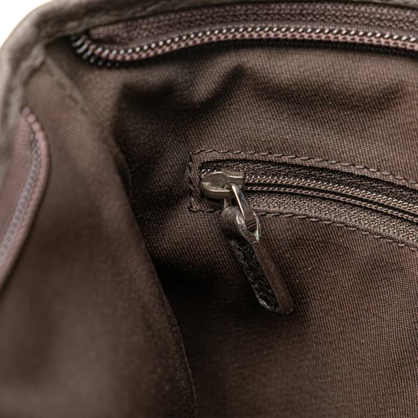 Pre-owned Gucci GG Nylon Jolicoeur Crossbody Brown