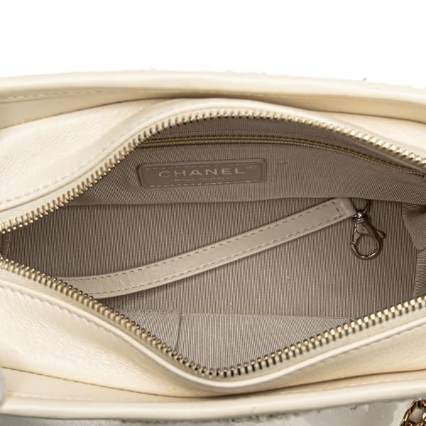 Pre-owned Chanel Small Tweed and Calfskin Gabrielle Crossbody Brown