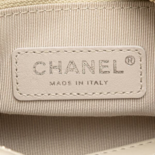 Pre-owned Chanel Small Tweed and Calfskin Gabrielle Crossbody Brown