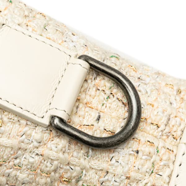 Pre-owned Chanel Small Tweed and Calfskin Gabrielle Crossbody Brown