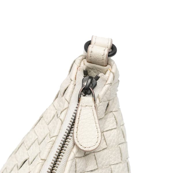 Pre-owned Bottega Veneta Nappa Intrecciato Crossbody White