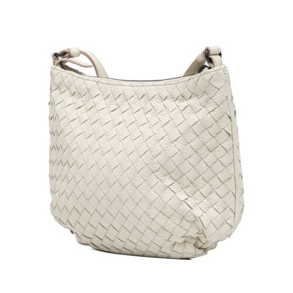 Pre-owned Bottega Veneta Nappa Intrecciato Crossbody White