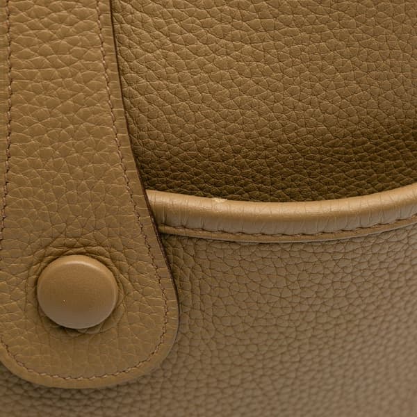 Pre-owned Hermès Clemence Evelyne II GM Brown