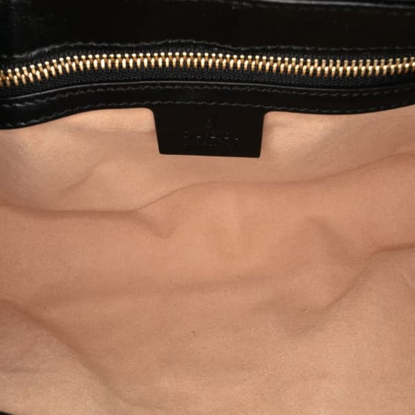 Pre-owned Gucci Small GG Marmont Matelasse Canvas Flap Crossbody Brown