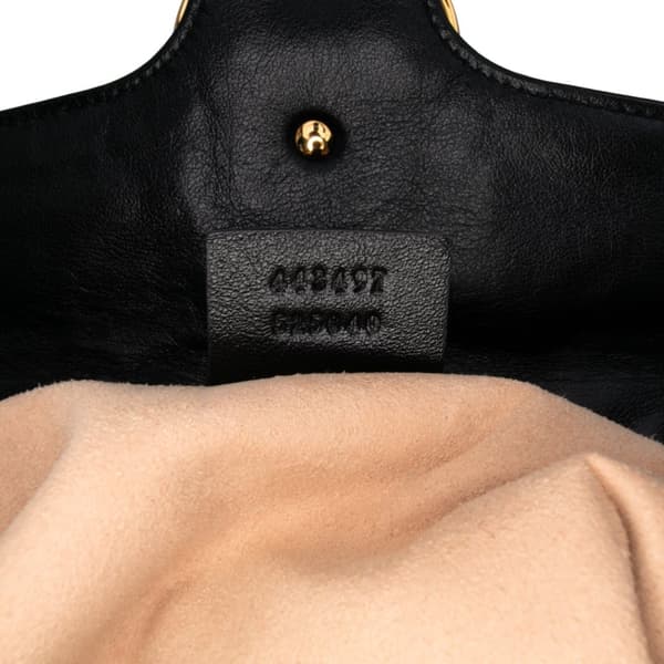 Pre-owned Gucci Small GG Marmont Matelasse Canvas Flap Crossbody Brown