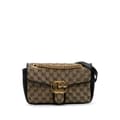 Miniatyrbilde 1 av 10: Pre-owned Gucci Small GG Marmont Matelasse Canvas Flap Crossbody Brown