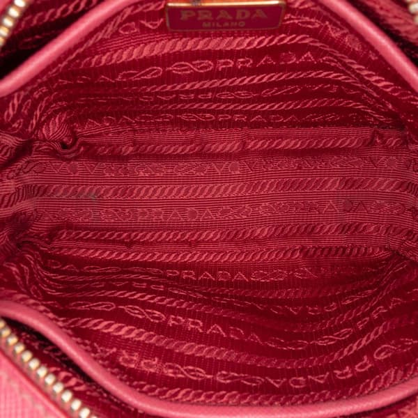 Pre-owned Prada Mini Saffiano Camera Bag Pink