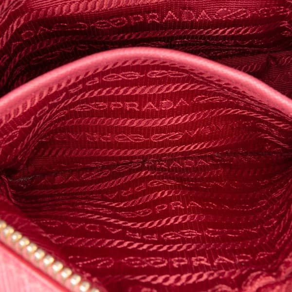 Pre-owned Prada Mini Saffiano Camera Bag Pink