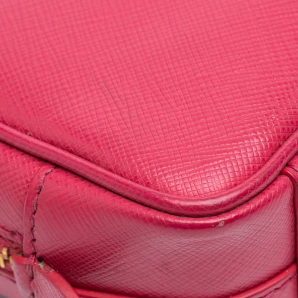 Pre-owned Prada Mini Saffiano Camera Bag Pink