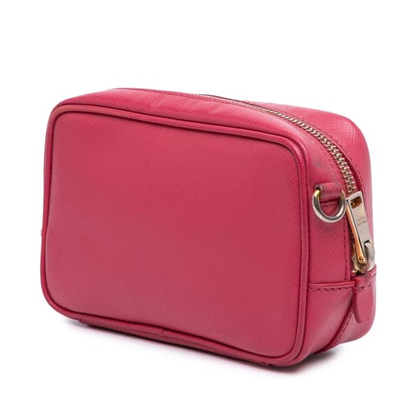 Pre-owned Prada Mini Saffiano Camera Bag Pink