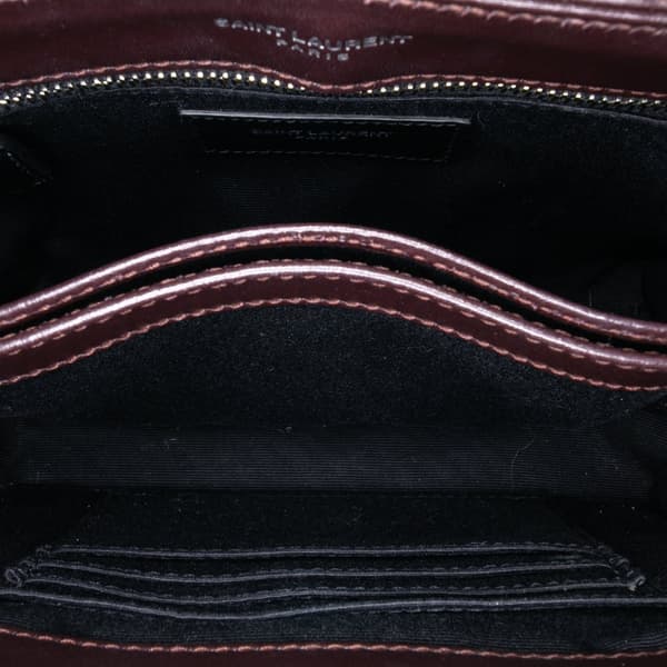 Pre-owned Saint Laurent Toy Calfskin LouLou Crossbody Brown