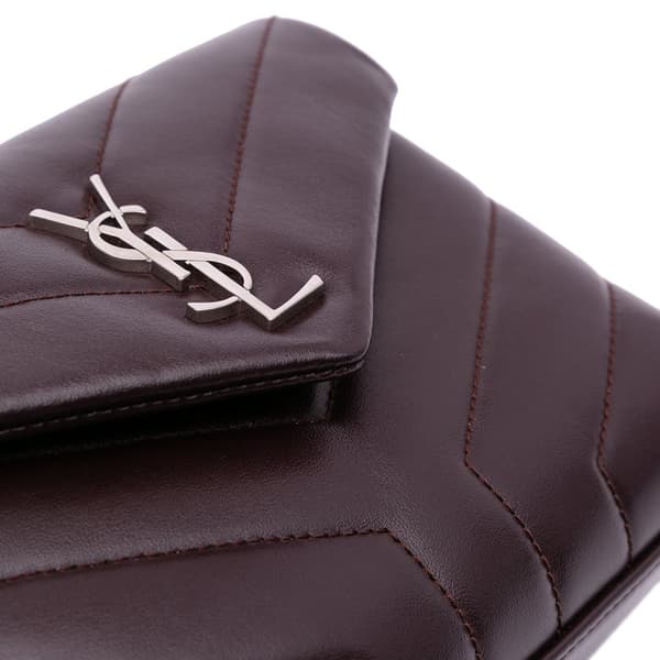 Pre-owned Saint Laurent Toy Calfskin LouLou Crossbody Brown