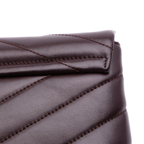 Pre-owned Saint Laurent Toy Calfskin LouLou Crossbody Brown
