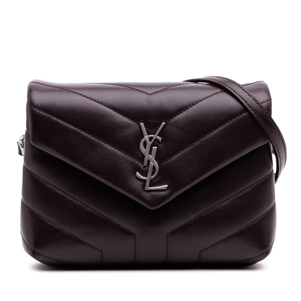 Pre-owned Saint Laurent Toy Calfskin LouLou Crossbody Brown