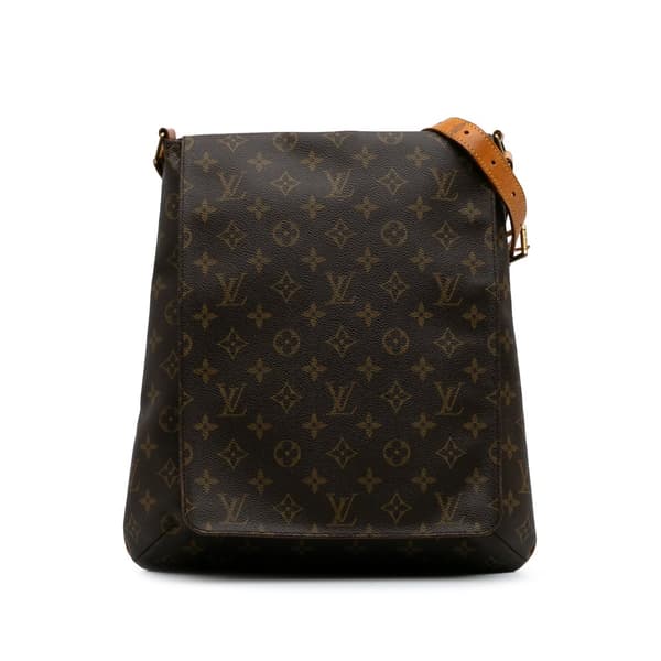 Pre-owned Louis Vuitton Monogram Musette Salsa GM Brown