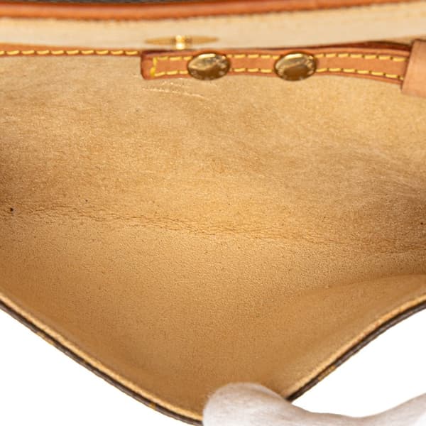 Pre-owned Louis Vuitton Monogram Pochette Twin PM Brown
