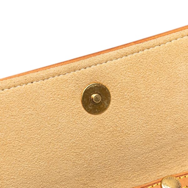 Pre-owned Louis Vuitton Monogram Pochette Twin PM Brown