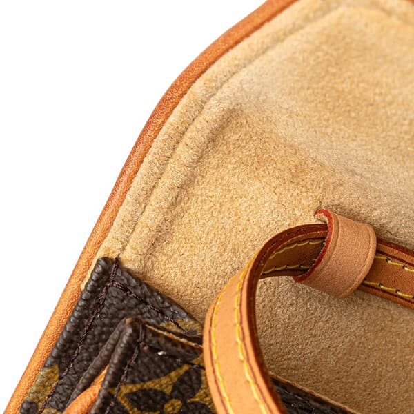 Pre-owned Louis Vuitton Monogram Pochette Twin PM Brown